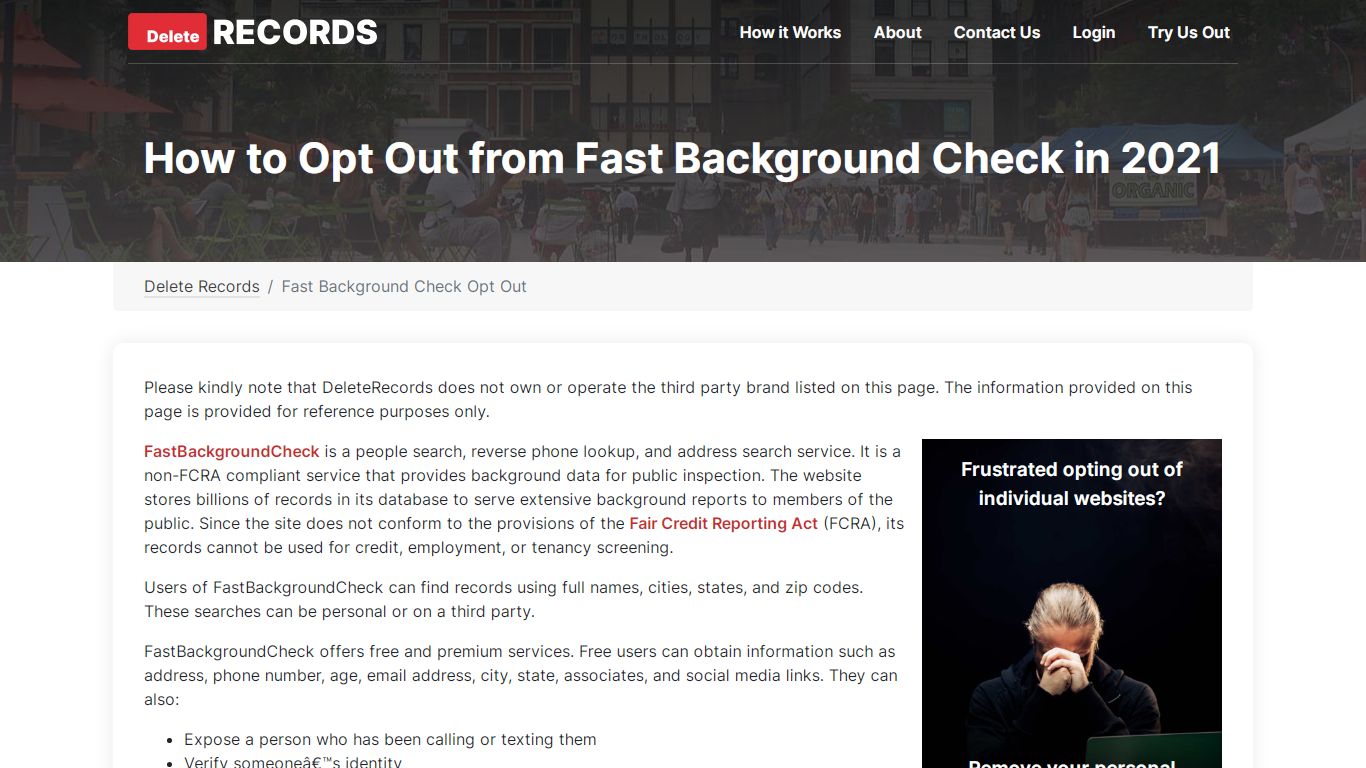 How to Opt Out from Fast Background Check in 2021