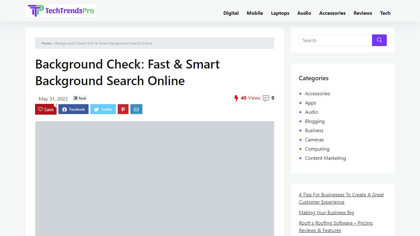 Background Check: Fast & Smart Background Search Online - Tech Trends Pro